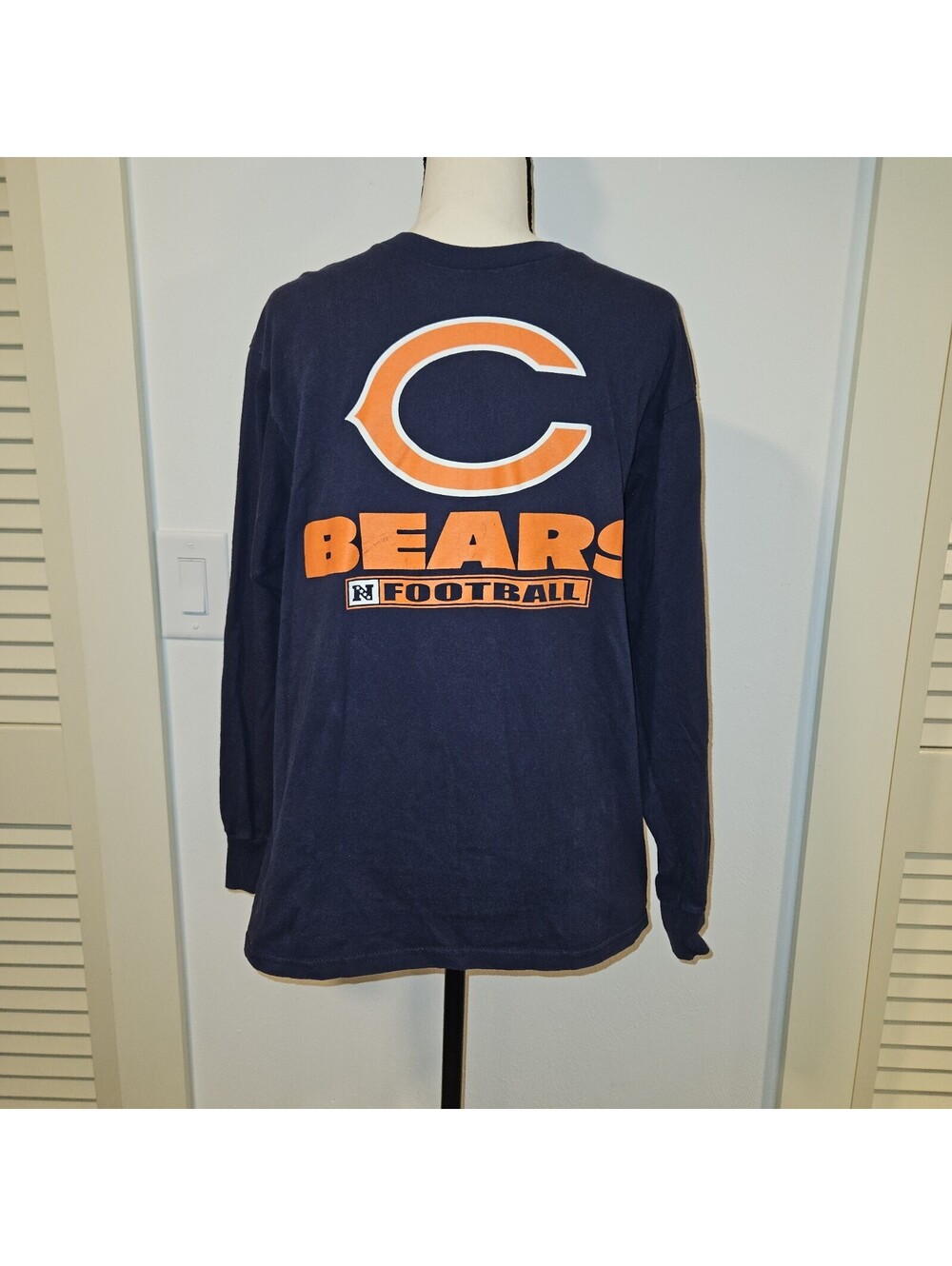 Chicago Bears NFL Team Apparel Unisex M Long Sleeve Tshirt Navy